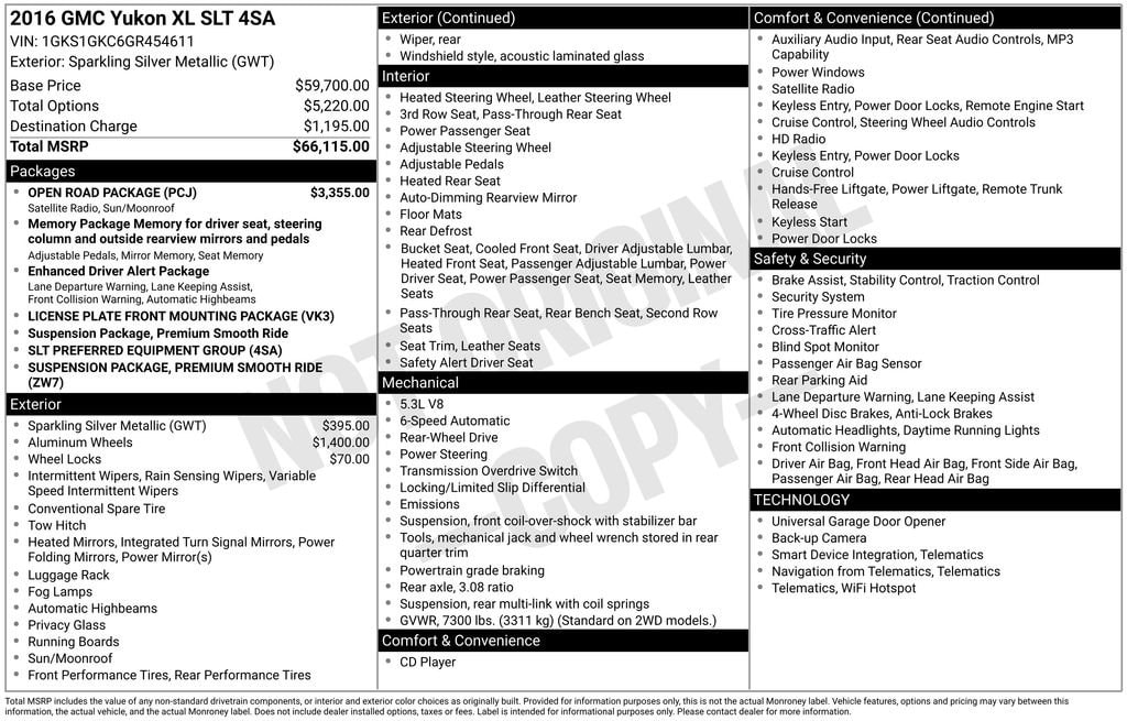 gmc yukon xl 2016 1GKS1GKC6GR454611 image gmc yukon xl 2016 1GKS1GKC6GR454611 image
